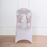 5 Satin Chair Sashes Bows Ties Wedding Decorations