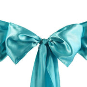 5 Satin Chair Sashes Bows Ties Wedding Decorations