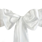 5 Satin Chair Sashes Bows Ties Wedding Decorations