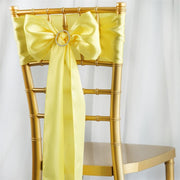 5 Satin Chair Sashes Bows Ties Wedding Decorations