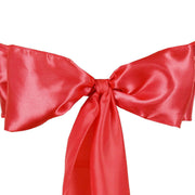 5 Satin Chair Sashes Bows Ties Wedding Decorations