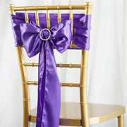 5 Satin Chair Sashes Bows Ties Wedding Decorations