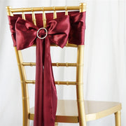 5 Satin Chair Sashes Bows Ties Wedding Decorations