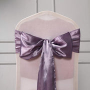 5 Satin Chair Sashes Bows Ties Wedding Decorations