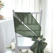 5 Satin Chair Sashes Bows Ties Wedding Decorations