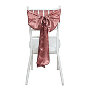 5 Satin Chair Sashes Bows Ties Wedding Decorations