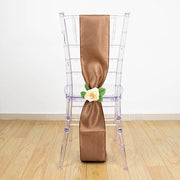 5 Satin Chair Sashes Bows Ties Wedding Decorations