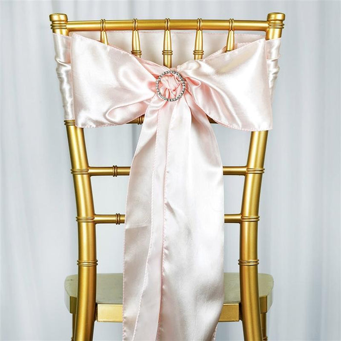 5 Satin Chair Sashes Bows Ties Wedding Decorations SASHP_SS_046