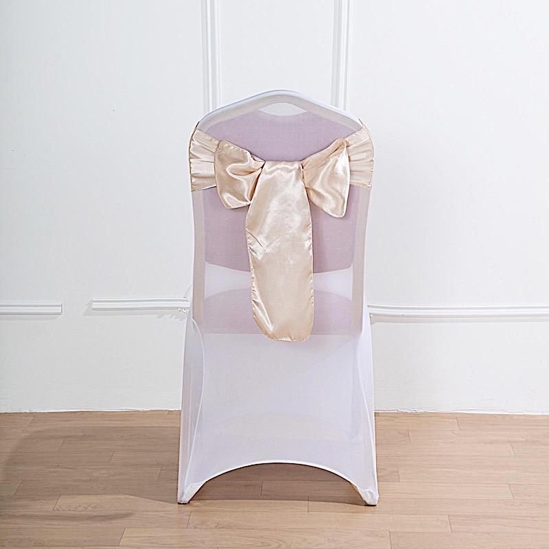 5 Satin Chair Sashes Bows Ties Wedding Decorations SASHP_SS_081