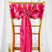 5 Satin Chair Sashes Bows Ties Wedding Decorations SASHP_SS_FUSH