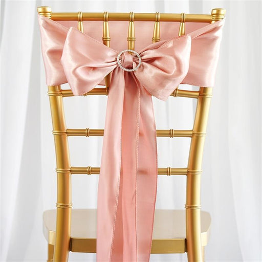 5 Satin Chair Sashes Bows Ties Wedding Decorations SASHP_SS_MAUV
