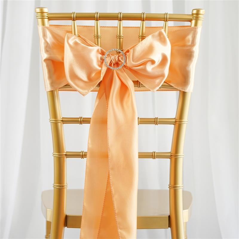 5 Satin Chair Sashes Bows Ties Wedding Decorations SASHP_SS_PCH