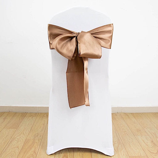 5 Satin Chair Sashes Bows Ties Wedding Decorations SASHP_SS_TAUP