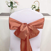 5 Satin Chair Sashes Bows Ties Wedding Decorations SASHP_SS_TERC