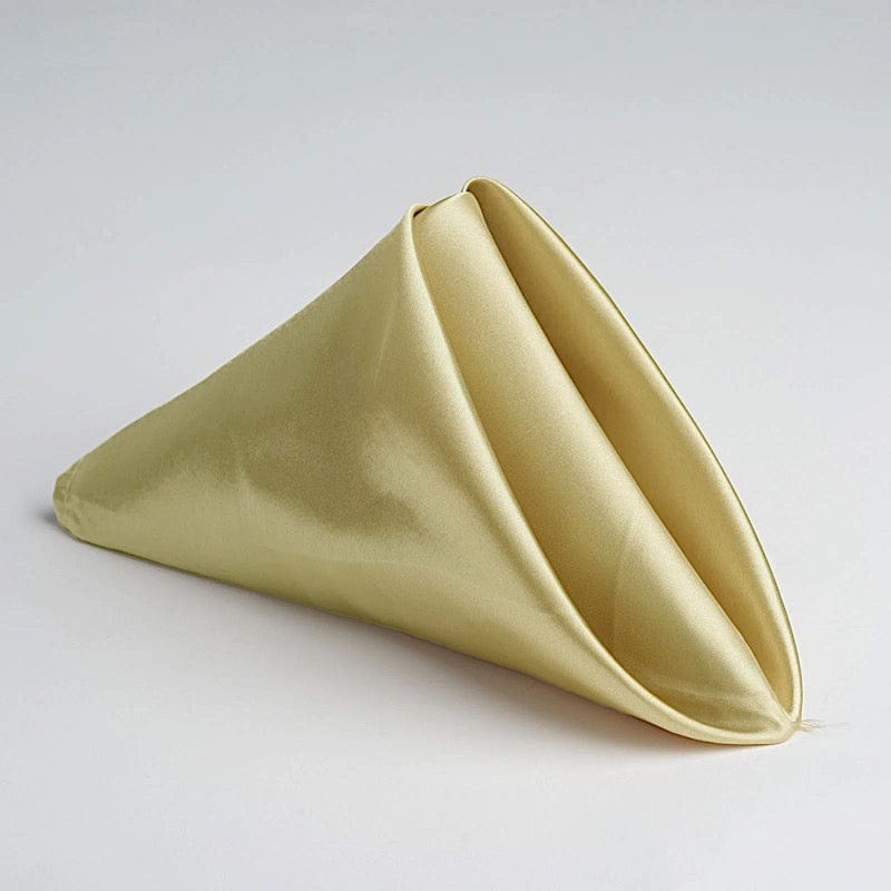 5 Satin Dinner Table Napkins 20" x 20"