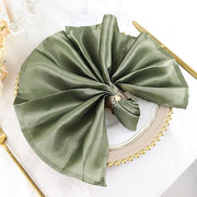 5 Satin Dinner Table Napkins 20" x 20"