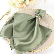 5 Satin Dinner Table Napkins 20" x 20"