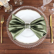 5 Satin Dinner Table Napkins 20" x 20"
