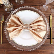 5 Satin Dinner Table Napkins 20" x 20"