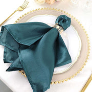 5 Satin Dinner Table Napkins 20" x 20"