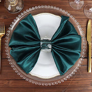 5 Satin Dinner Table Napkins 20" x 20"