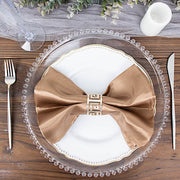 5 Satin Dinner Table Napkins 20" x 20"