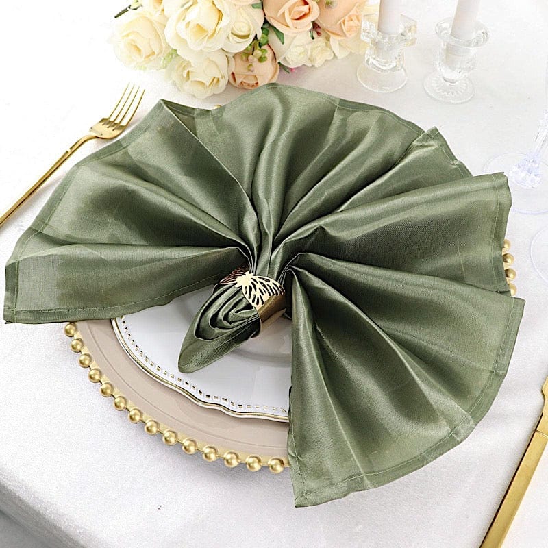 5 Satin Dinner Table Napkins 20" x 20" NAP_STN_DSG