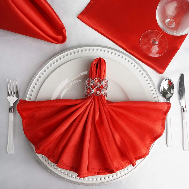 5 Satin Napkins 20" x 20"