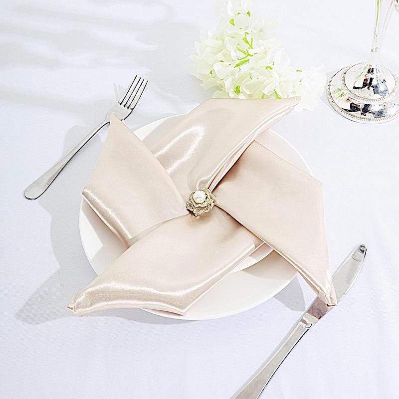 5 Satin Napkins 20" x 20"