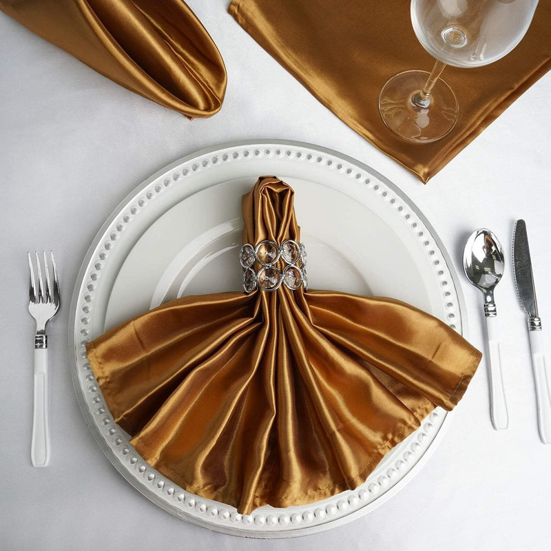5 Satin Napkins 20" x 20"