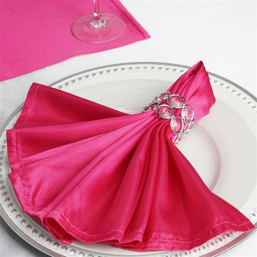 5 Satin Napkins 20" x 20" NAP_STN_FUSH