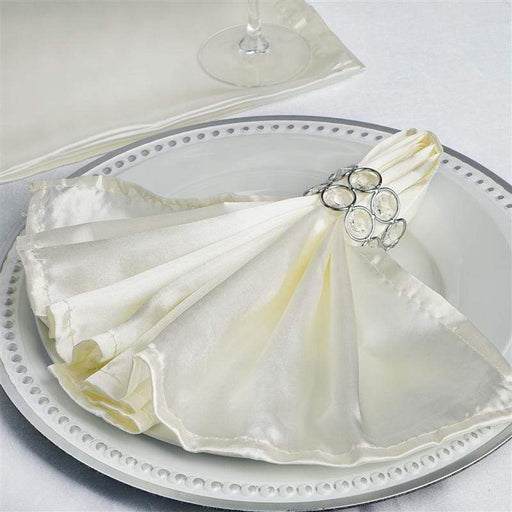 5 Satin Napkins 20" x 20" NAP_STN_IVR
