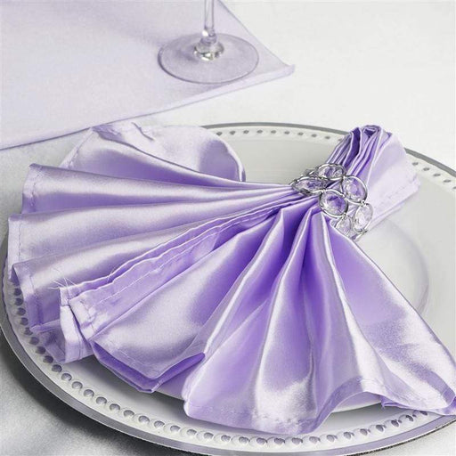 5 Satin Napkins 20" x 20" NAP_STN_LAV