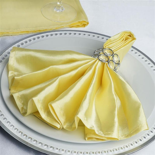 5 Satin Napkins 20" x 20" NAP_STN_YEL