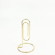 5 Sign Holders 5" Paperclip Metal Table Number Stands - Gold CARD_MET_006_5_GOLD