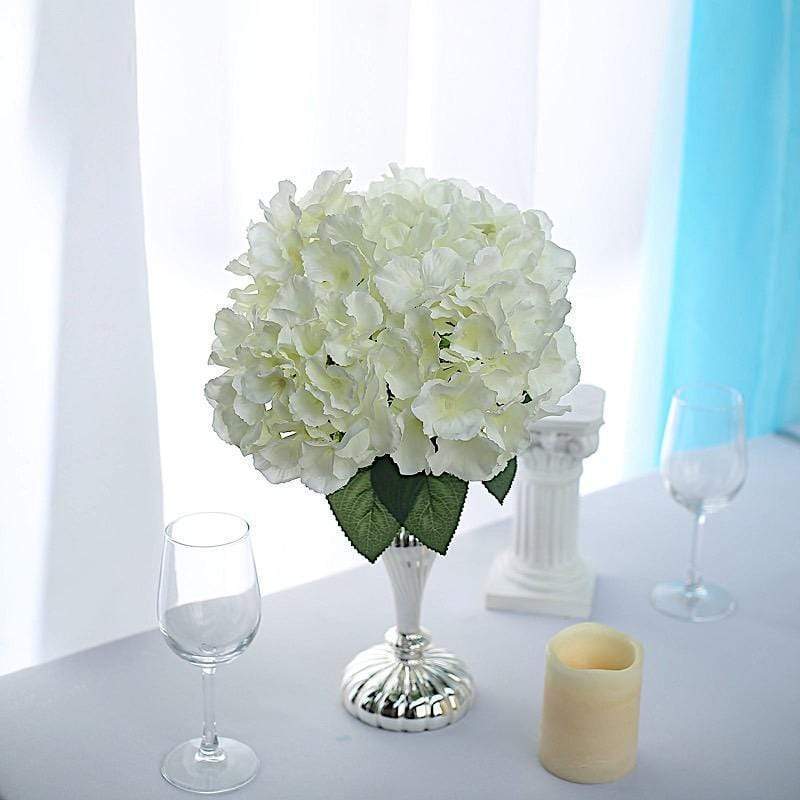 5 Silk Hydrangea Bushes for Floral Arrangements
