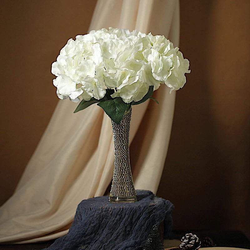 5 Silk Hydrangea Bushes for Floral Arrangements