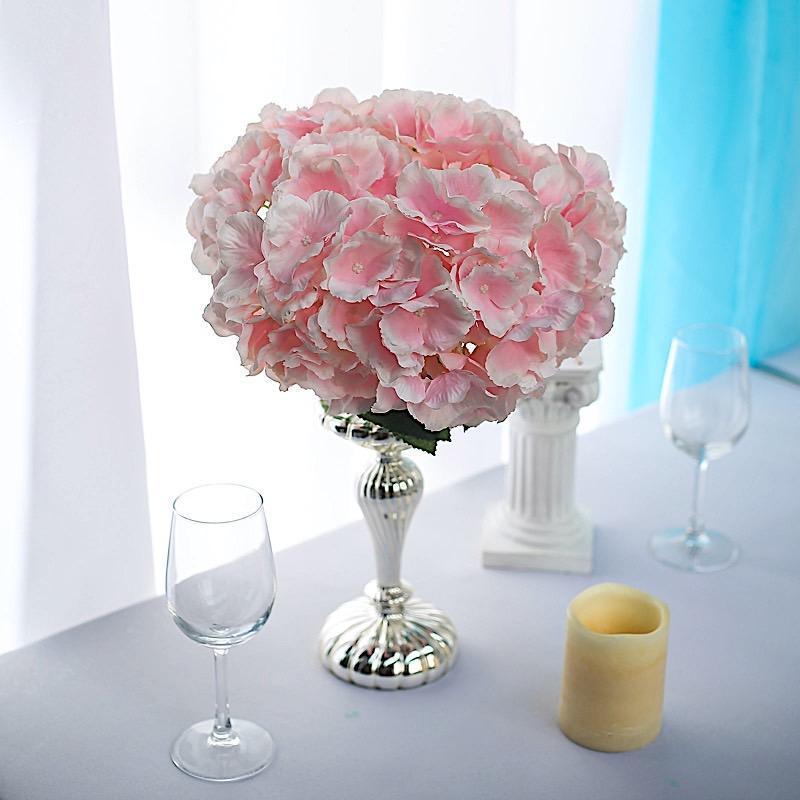 5 Silk Hydrangea Bushes for Floral Arrangements