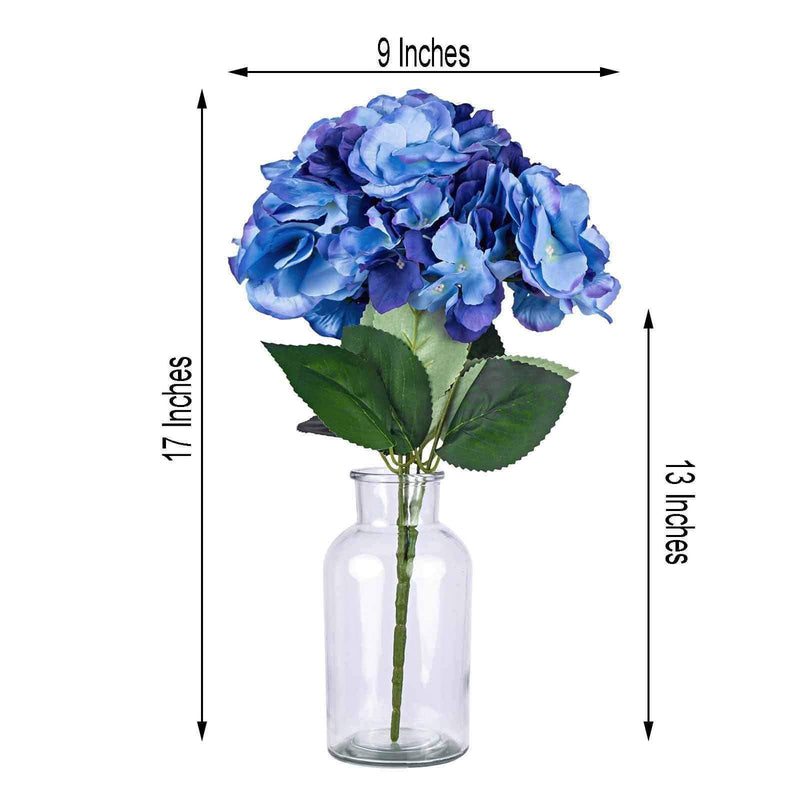 5 Silk Hydrangea Bushes for Floral Arrangements