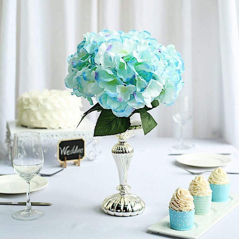 5 Silk Hydrangea Bushes for Floral Arrangements