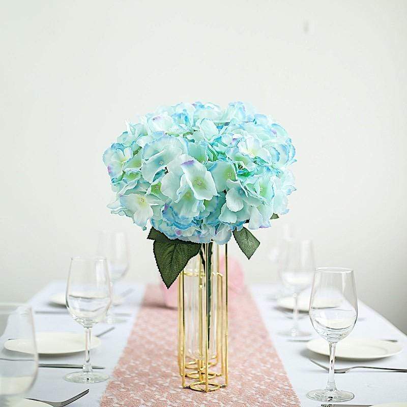 5 Silk Hydrangea Bushes for Floral Arrangements