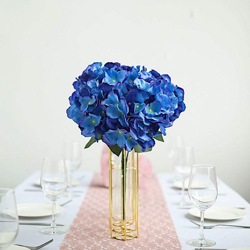 5 Silk Hydrangea Bushes for Floral Arrangements