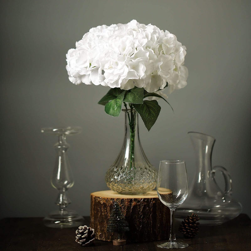 5 Silk Hydrangea Bushes for Floral Arrangements