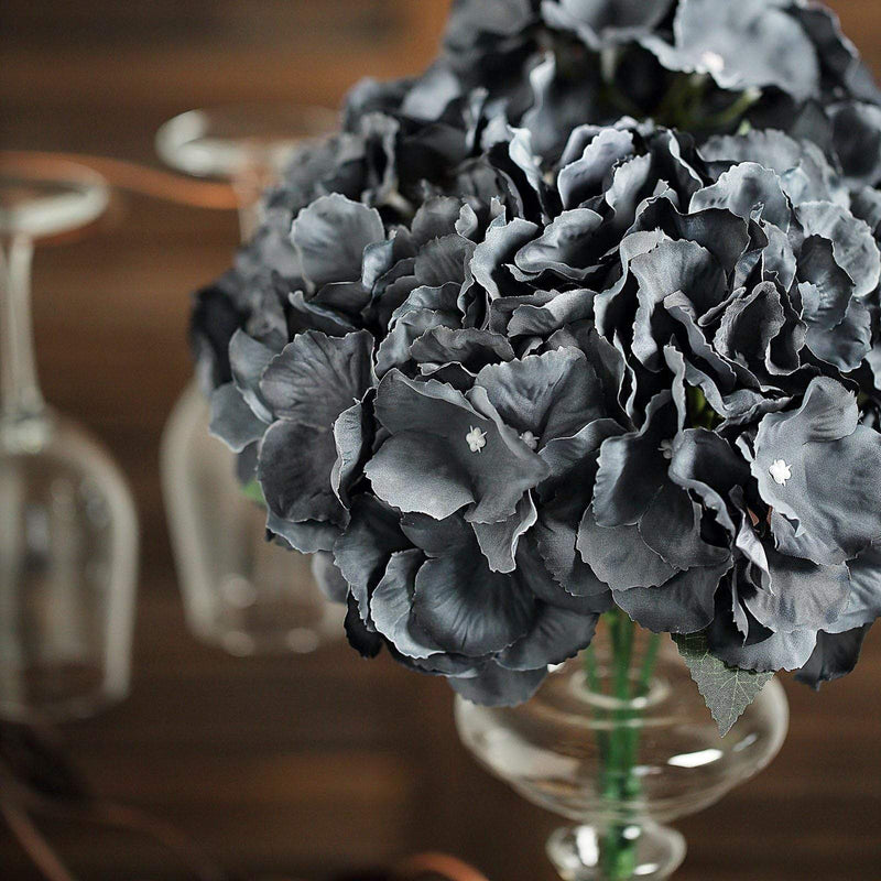 5 Silk Hydrangea Bushes for Floral Arrangements