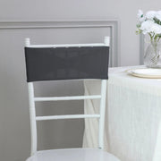 5 Spandex Stretchable Chair Sashes with Silver Diamond Ring Buckle