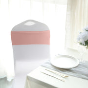 5 Spandex Stretchable Chair Sashes with Silver Diamond Ring Buckle