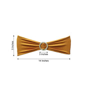 5 Spandex Stretchable Chair Sashes with Silver Diamond Ring Buckle