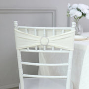 5 Spandex Stretchable Chair Sashes with Silver Diamond Ring Buckle