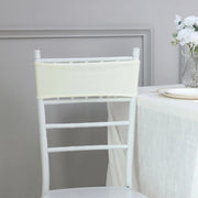 5 Spandex Stretchable Chair Sashes with Silver Diamond Ring Buckle