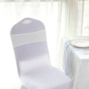 5 Spandex Stretchable Chair Sashes with Silver Diamond Ring Buckle